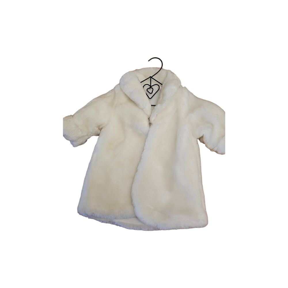 Vintage‎ 1996 Fibre-Craft white fur coat- fits 18" American Girl Dolls
